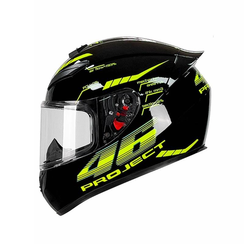 New QK111 Four-Season Full-Face Motorcycle Helmet Unisex Riding Helmet for Adults with Clear or Black Lens Available