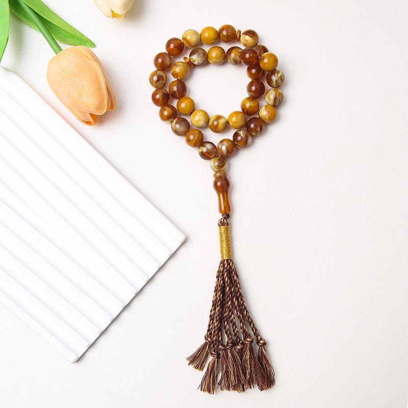 Κλασικό Ισλαμικό Κομπολόι Προσευχής με 33 Χάντρες και Φούντα