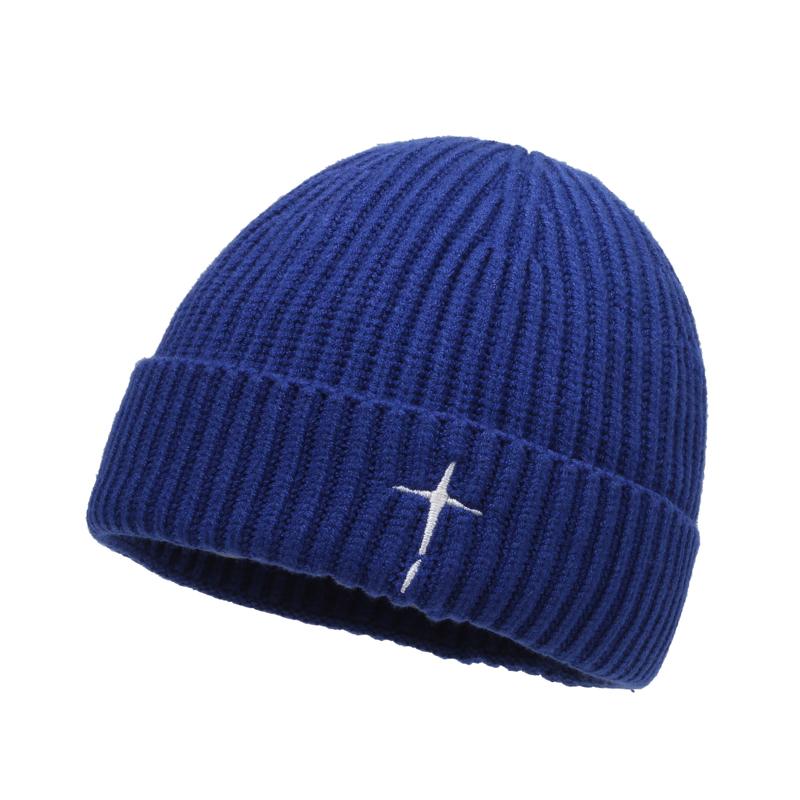 1pc Autumn and Winter Fashion Leisure Sports Thickened Knitted Hat, Warm Soft Comfortable Breathable High Elasticity Wool Hat, C