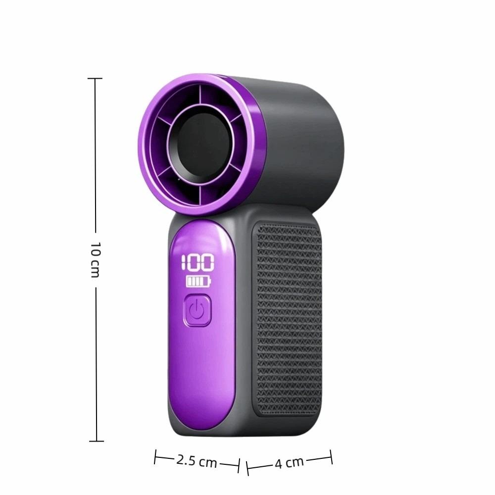 High Speed Mini Handheld Fan 100 Adjustable Settings LED Display Fan USB Rechargeable Strong Wind Pocket Hand-held Fans Travel