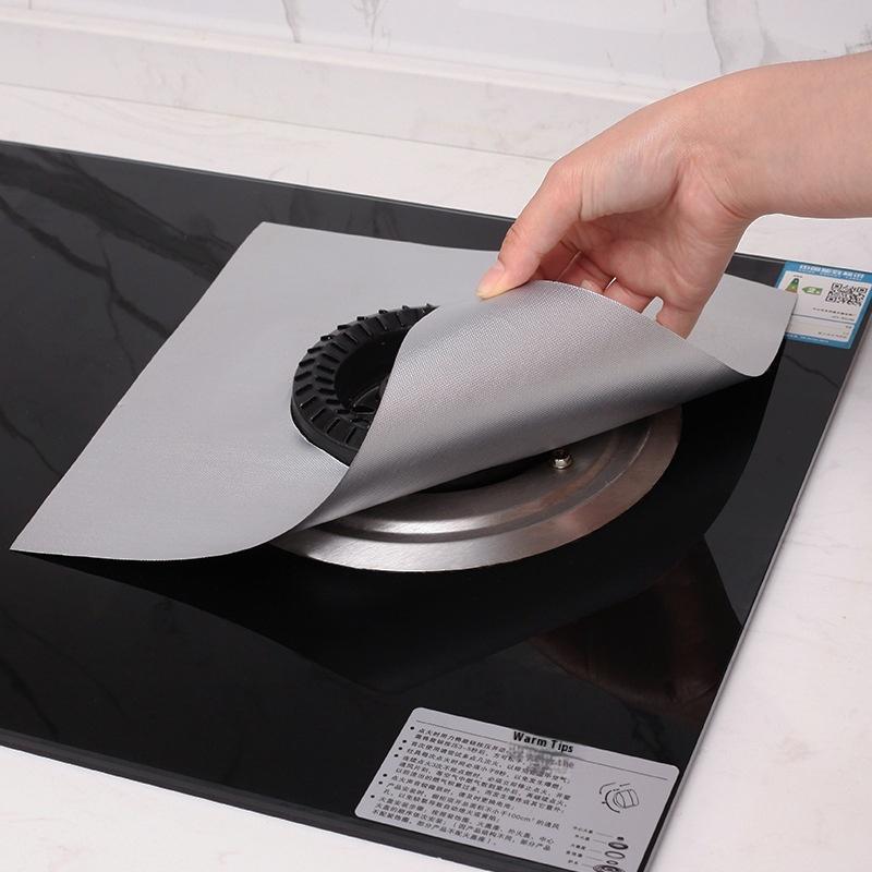 4Pcs Heat-Resistant Stove Burner Covers Reusable, Non-Stick Stove Burner Covers Protector 10.6'' X 10.6''