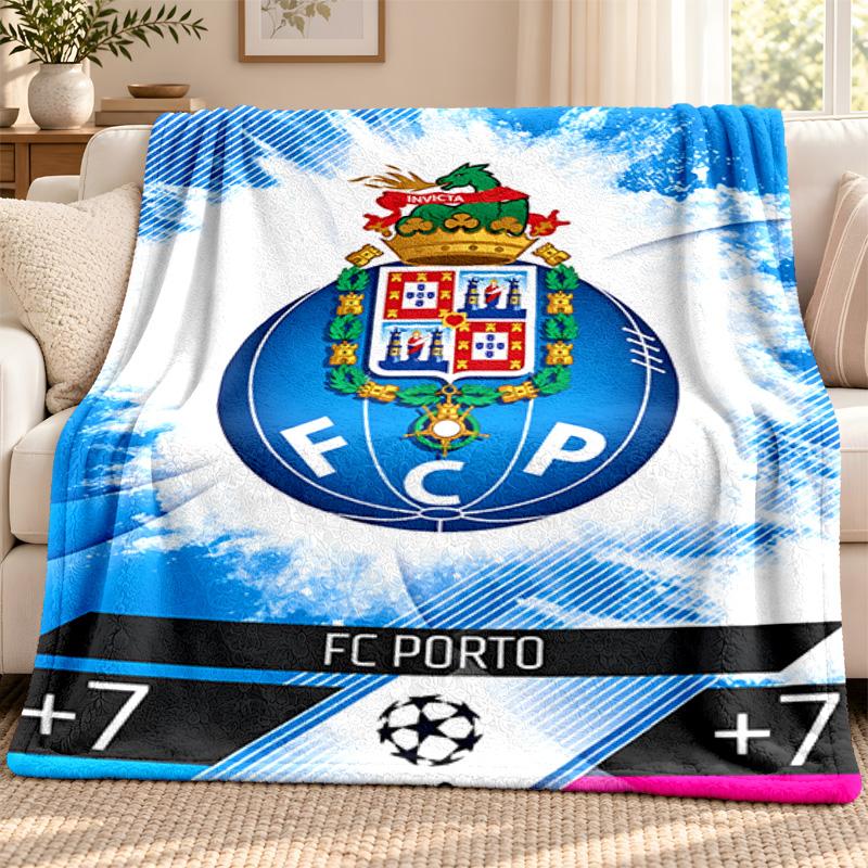 FC Porto blanket Flannel Blanket Soft Cozy Plush Throw for Sofa Bed Lightweight Home Decoration Outdoor camping