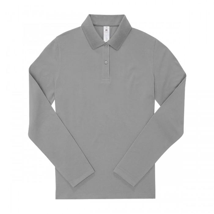 B&C Womens/Ladies My Polo 180 Heather Long-Sleeved Shirt