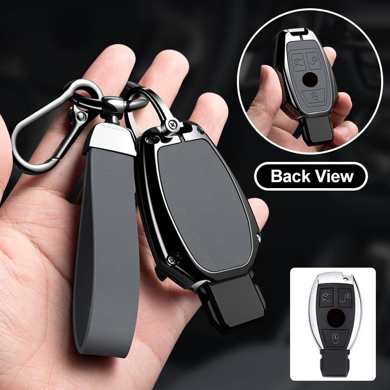 Zinc Alloy Leather Car Key Case For Mercedes Benz A B C E S Class Gls Gla Glk Cls Cla Amg W204 W205 W212 W463 W176 Key Case