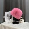 Customized fox fur thermal basin hat, ear protection sweet fashion hat trendy women's outdoor hat