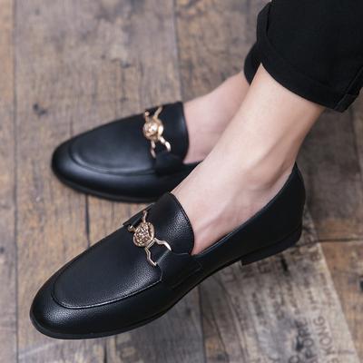Men's Shoes New One-pedal Men's Loafers Foreign Trade Pointed Leather Shoes Men's Business Formal Men's Casual Shoes