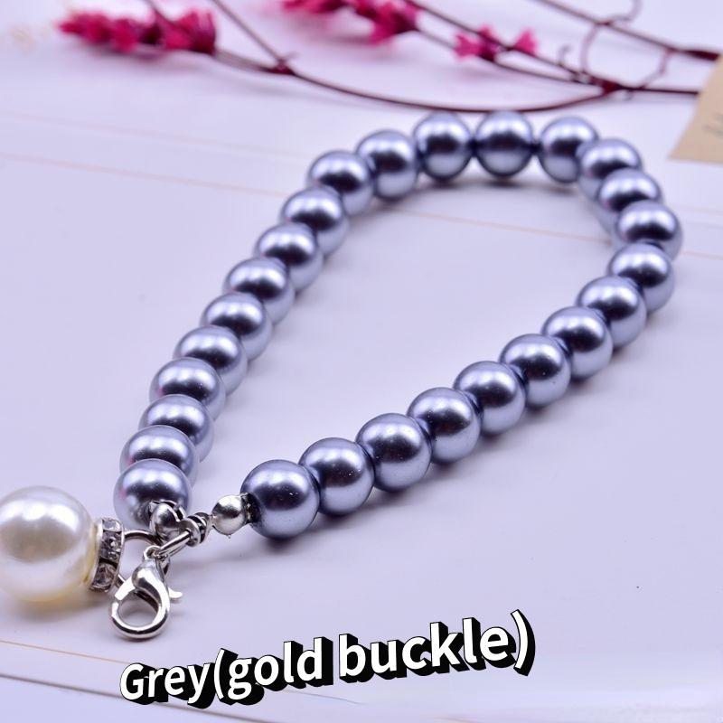 Короткая цепочка с имитацией жемчуга — фото 11