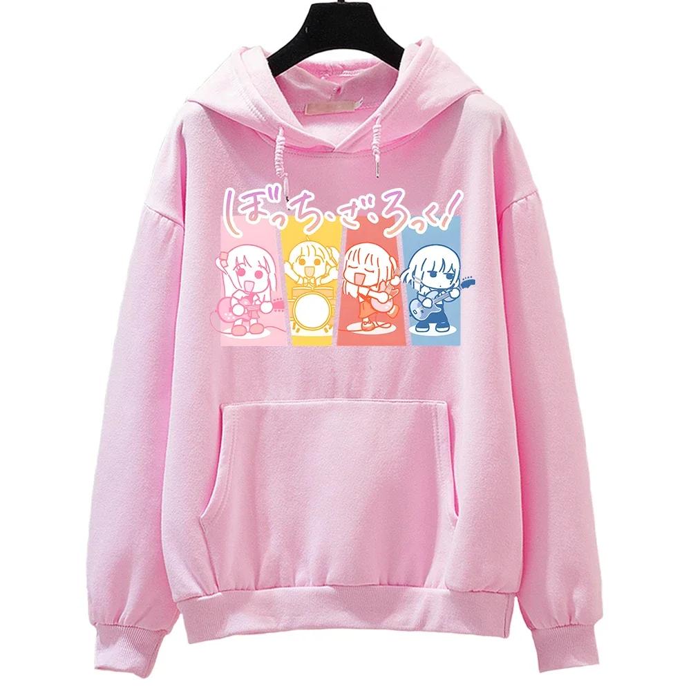 Women Anime Hoodies BOCCHI THE ROCK! Hitori Gotou Graphic Printed Cartoon Plus Size Clothes Sweatshirt Female Sudaderas Hooded