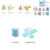 Kit Model Matematic Geometrie 3D Pentru Școala Gimnazială Cub și Prismă Dreptunghiulară Diagrame desfășurate