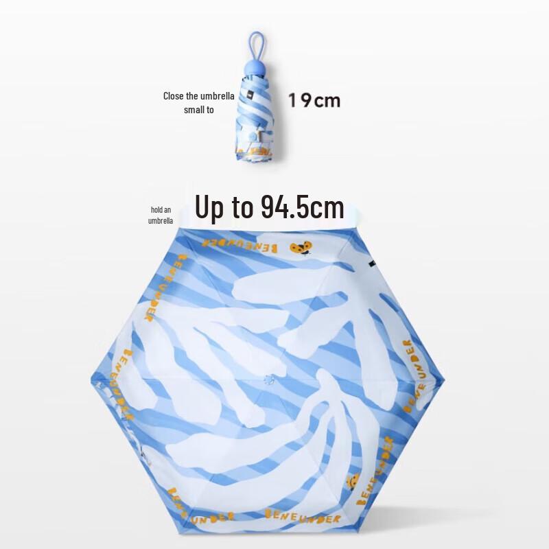 Banana Under UV Protection Five-Fold Sun & Rain Umbrella