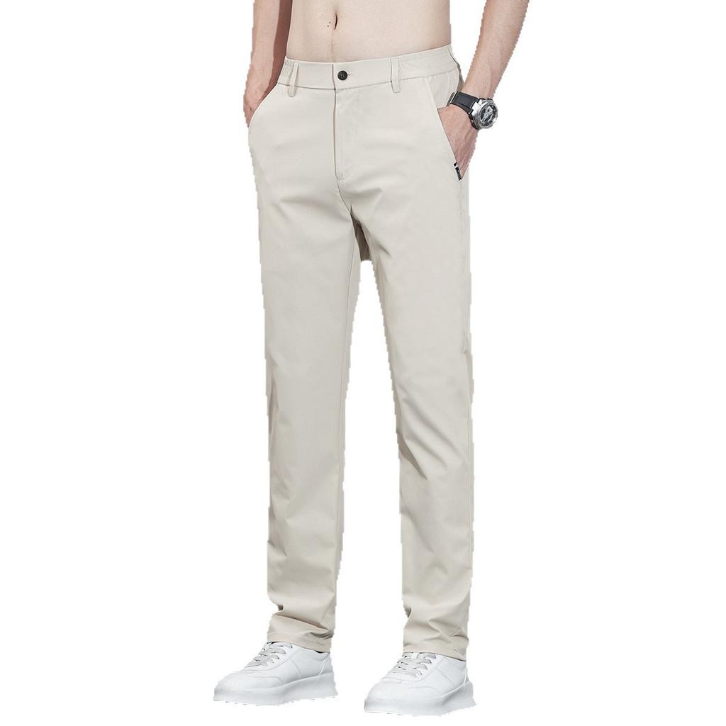 Light luxury business pants men's summer new slim-fit straight casual pants boys thin breathable long pants men