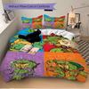 3pc Turtles TMNT Bedding Set Guest Room Bedroom Decor Christmas Halloween Decor Gifts- All Seasons (No Insert)a1013164