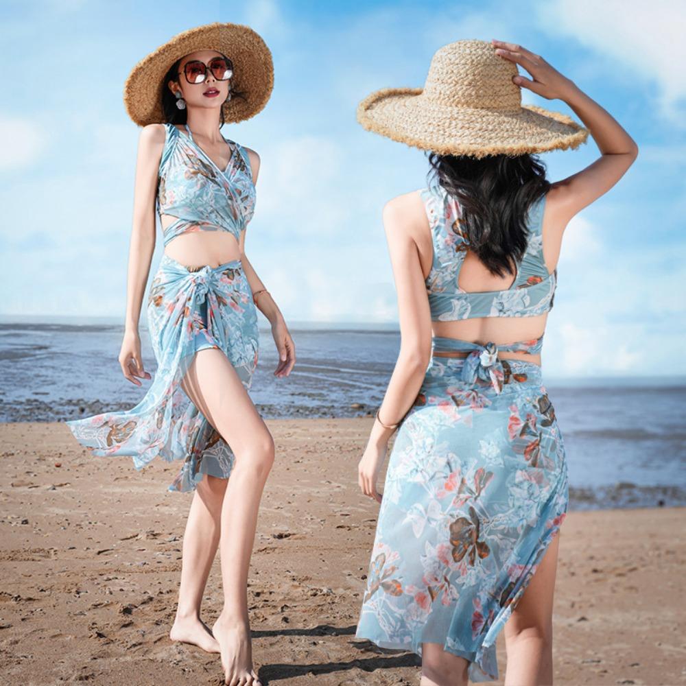 Holiday Seaside Hot Spring Swimsuit Split Bikini Three-piece European and American Swimwear