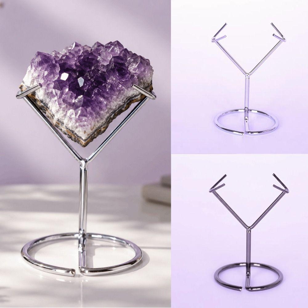 Metal Crystal Display Stand Multipurpose Crystal Holder Agate Display Shelf  Photography Props