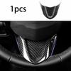 For Cadillac CT5 2019-2024 Carbon Fiber Console Steering Wheel U-Type Cover Trim