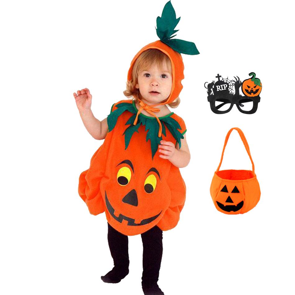 Boy Girls Pumpkin Halloween Vestidos Party Costume Children Romper Infant Kids Jumpsuit Carnival Party Cosplay Children Clothes
