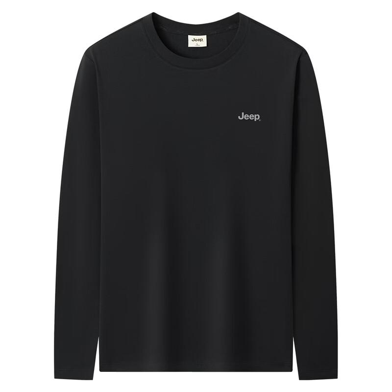 JEEP Men's Silk Blend Long Sleeve Casual T-Shirt