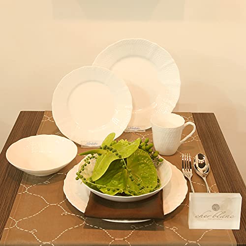 Noritake 26cm Cher Blanc Plate, Microwave and Dishwasher Safe, White Fine Porcelain (Premium White), 94830/1655