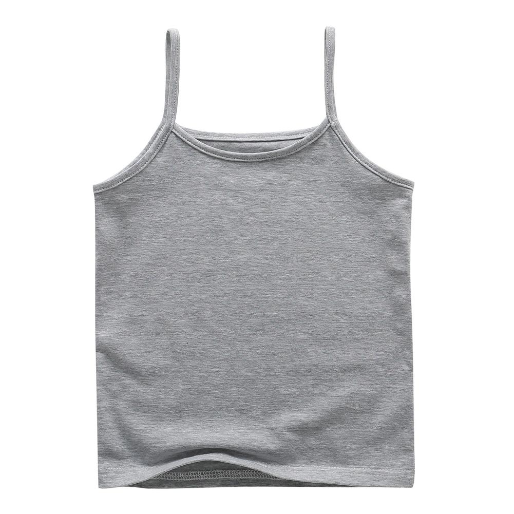 Dziewczęcy gładki top na ramiączkach bez rękawów