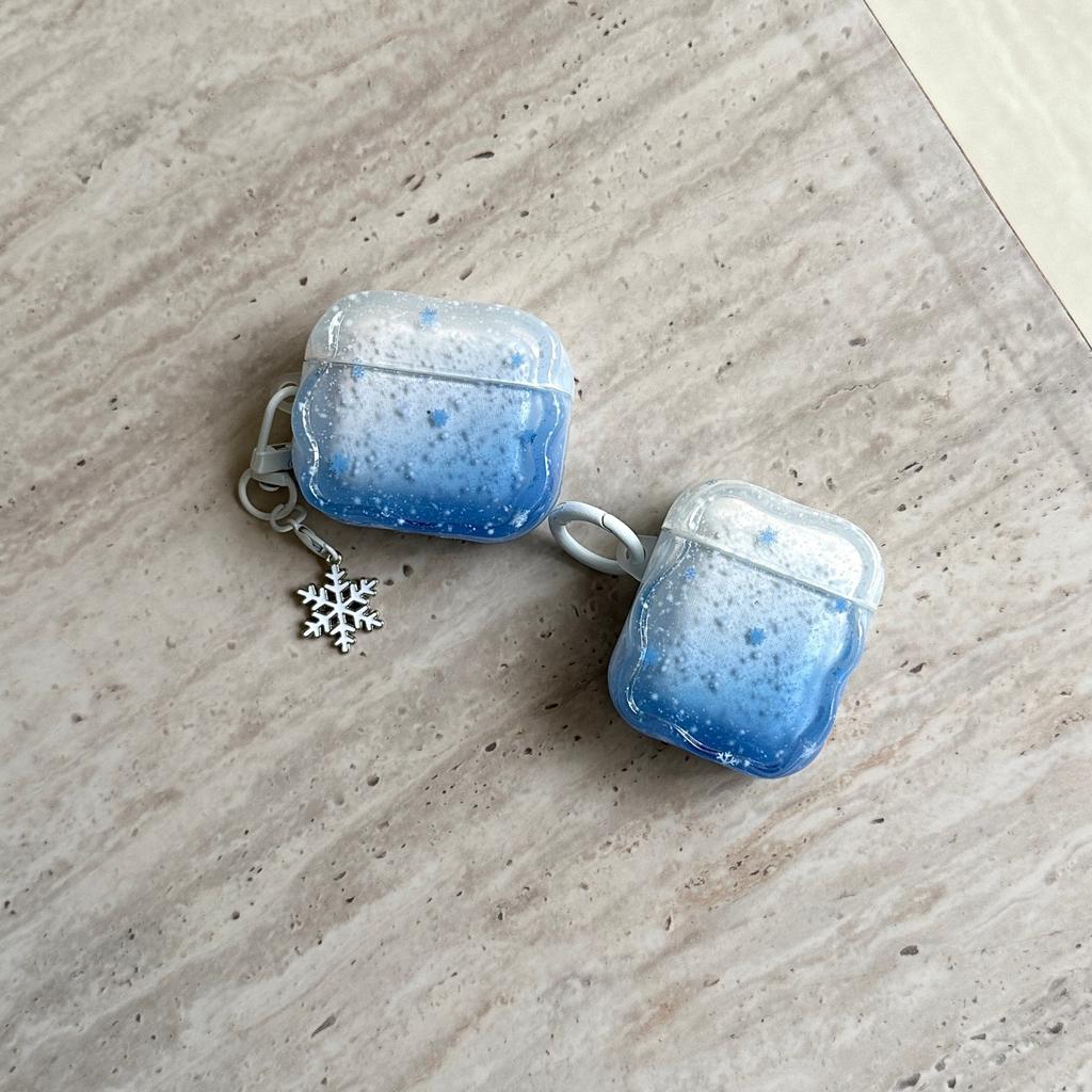 Creative blue snowflake for AirPods 1 case apple 1/1 generation AirPods pro1 earphone case female