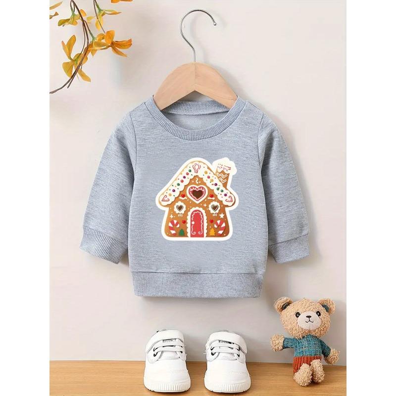 Kids Crewneck Sweatshirt, Christmas Cute Cartoon Print