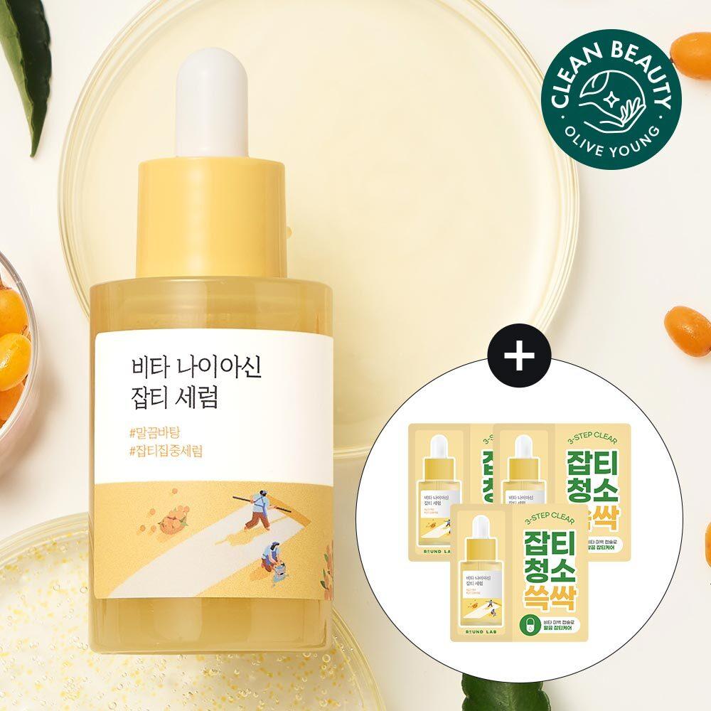 ROUND LAB Сыворотка для точечного применения Vita Niacinamide 30 мл + 3 сменных ампулы по 1,5 мл