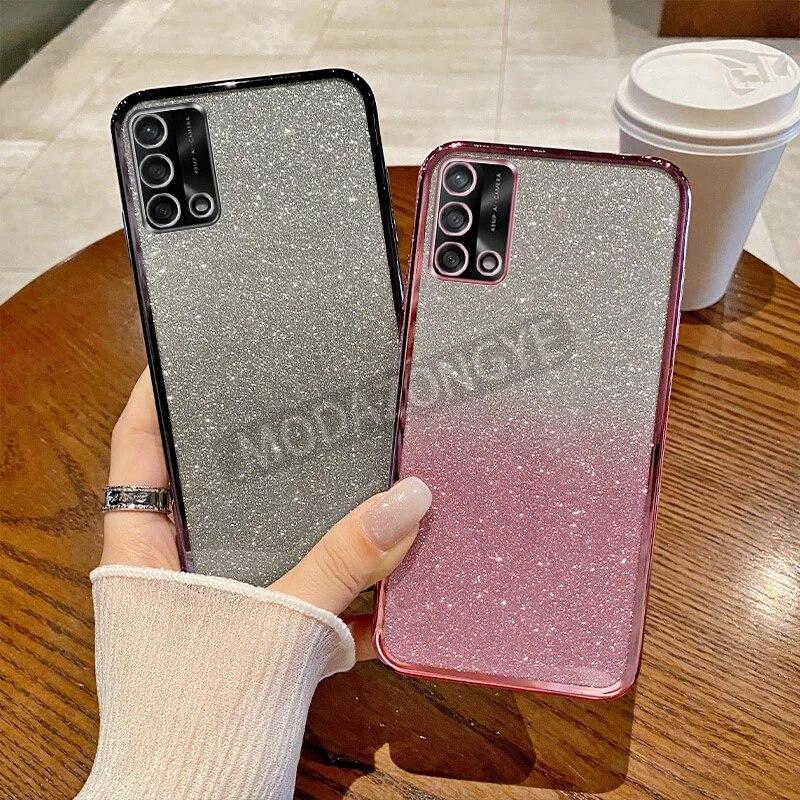 

Для OPPO A74 4G чехол с гальваническим покрытием, мягкий блестящий чехол из ТПУ для сотового телефона OPPOA954G CPH2219 CPH2365, чехол для телефона для девочек и женщин