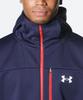 Under Armour UA Winter Knit Fullzip Midnight Navy XL 3-Layer Jacket, White,