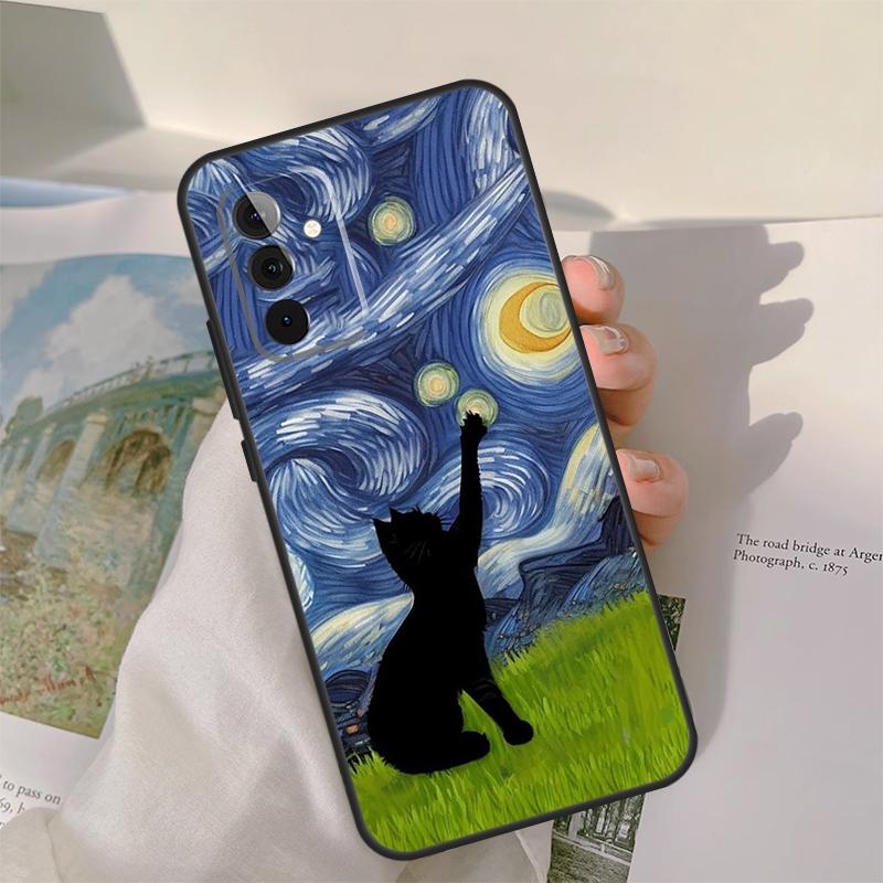 

Cat Van Gogh s The Starry Night Case For Samsung Galaxy A55 A35 A15 A32 A12 A22 A52 A06 A54 A34 A14 A56 A36 A26 A16 A13 A53 Samsung A12