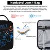 Video Game Controller Insulated Lunch Bag for Boys Portable Waterproof Thermal Oxford Lunch Box for School Travel Picnic Beach