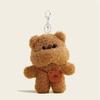 Cute Plush Bear Charm Keychain Soft Stuffed Ornament Keyring Lovely Pendants Decoration for Purse Bag Backpack Handbag