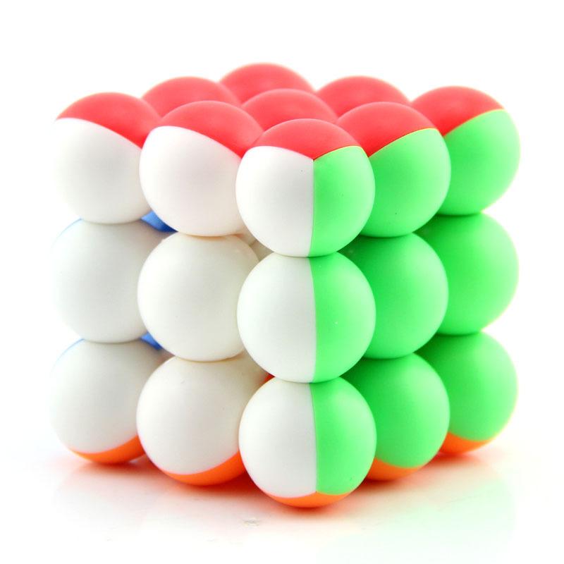 Special Fluorescent Hungarian Cube with Balls without Stickers 3 x 3 333 Multicolor Six Sided 8yrs Strange Cool Stuff