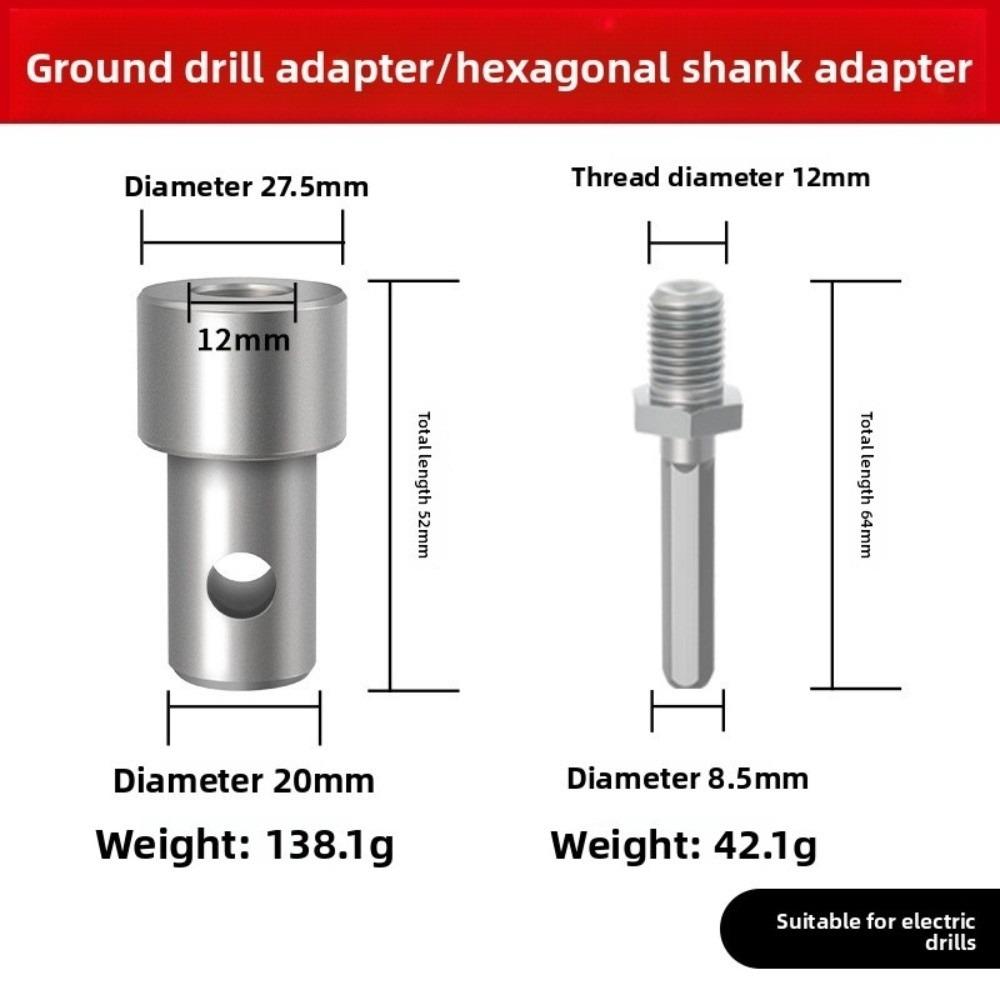 Square Handle Drill Bit Adapter Portable Garden Digging Tool for Electric Drill