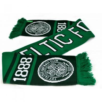 Celtic FC Official Football Nero Jacquard Scarf