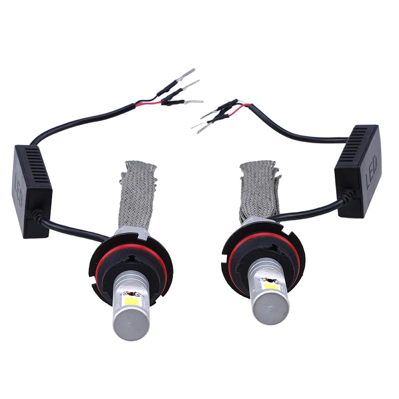 1 Pair Auto Car Headlight Bulbs Waterproof Surper Bright 6500K White External Light 9004/9007