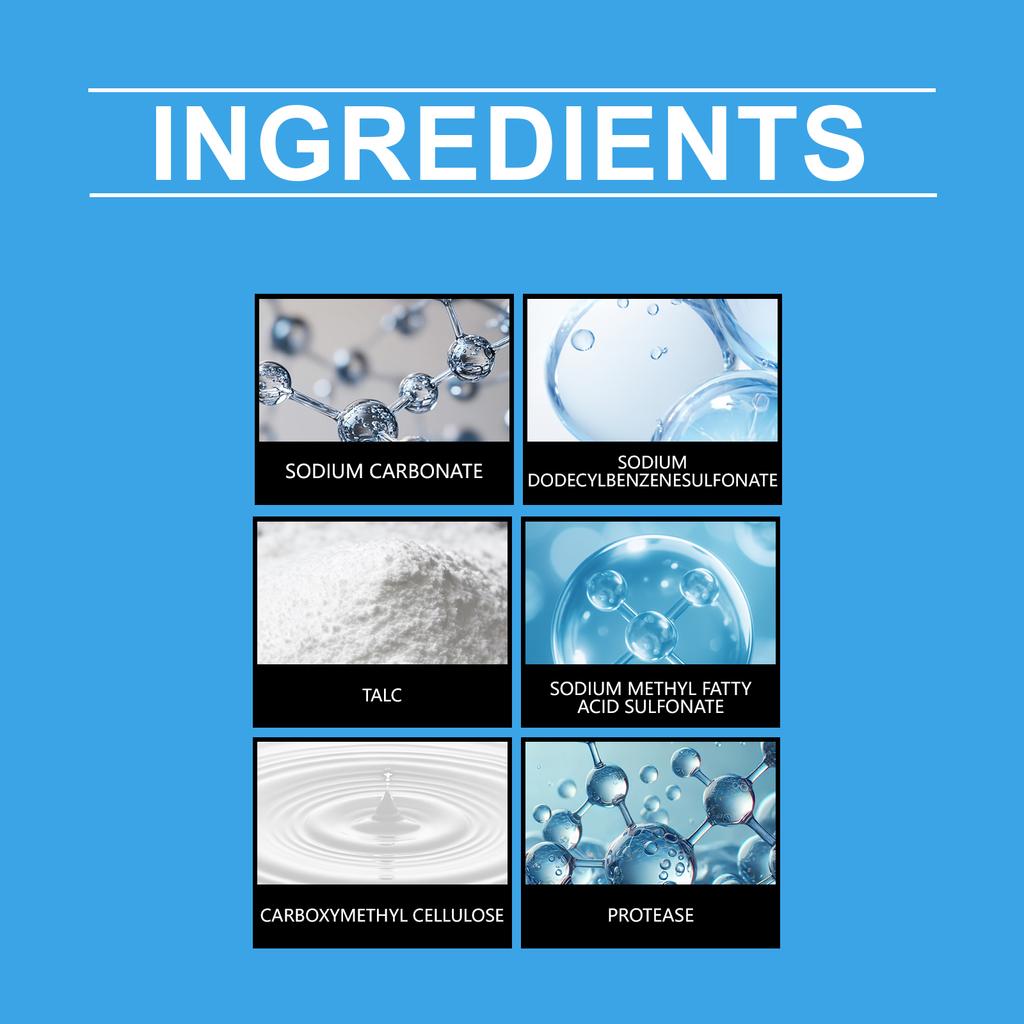 Biological Enzyme Bubble Powder Laundry Detergent Gentle Scent Softening Agents Fabric Odor Reduction 260G 9 17OZ
