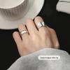 Korean Style Retro Three-Piece Adjustable Ring Set for Women - Fashionable Plain Band, Index Finger, and Open Rings - Trendy Student Hand Jewelry