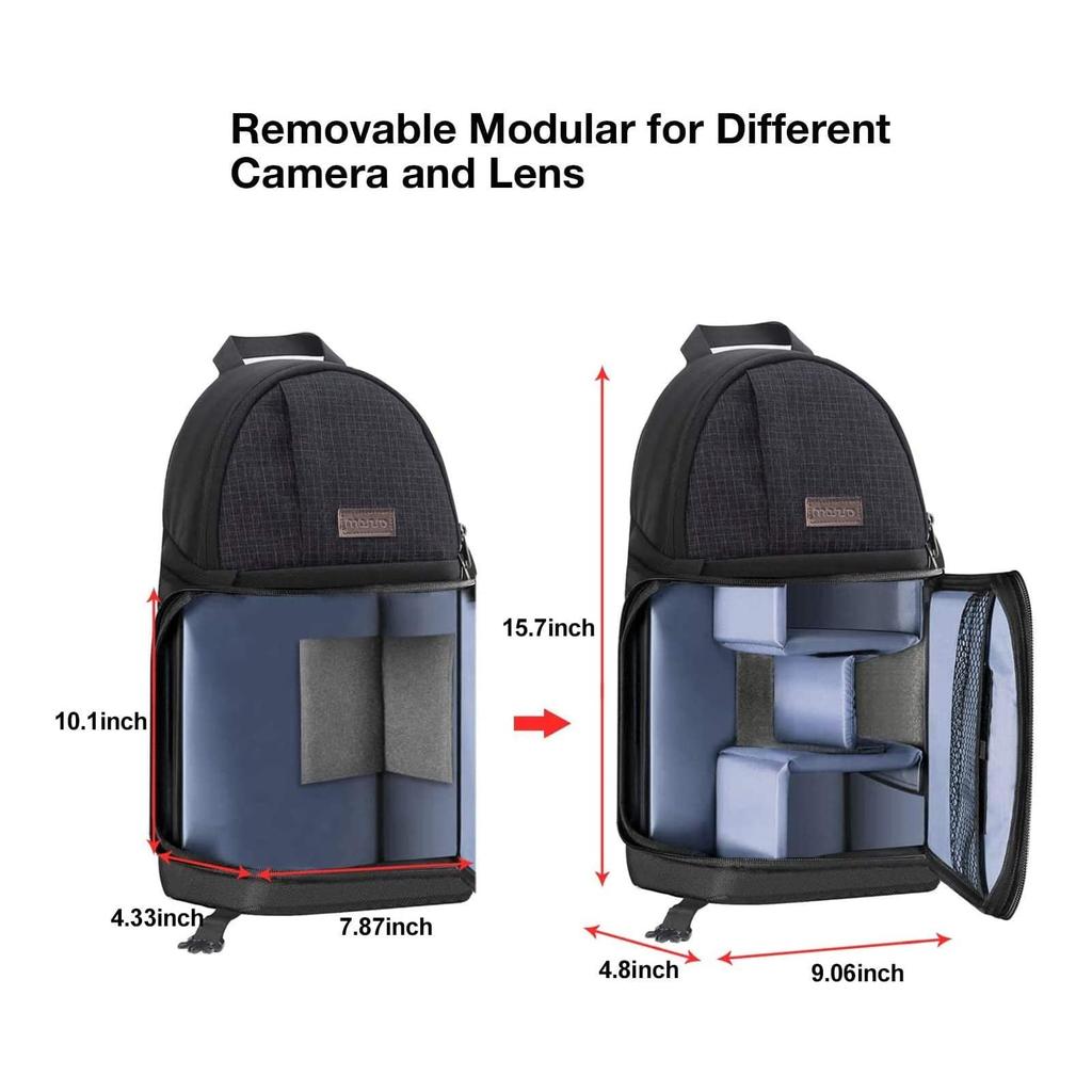 MOSISO Camera Bag for Compatible with and Fuji Shockproof Shoulder Bag with Tripod Storage and Removable Insert Divider for Outdoor Photography