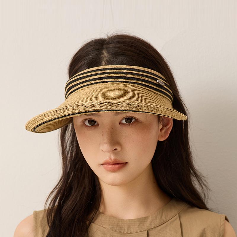 Straw Empty Top Hat Summer Outdoor Sunshade Sunscreen Hat Large Brim Sun Hat