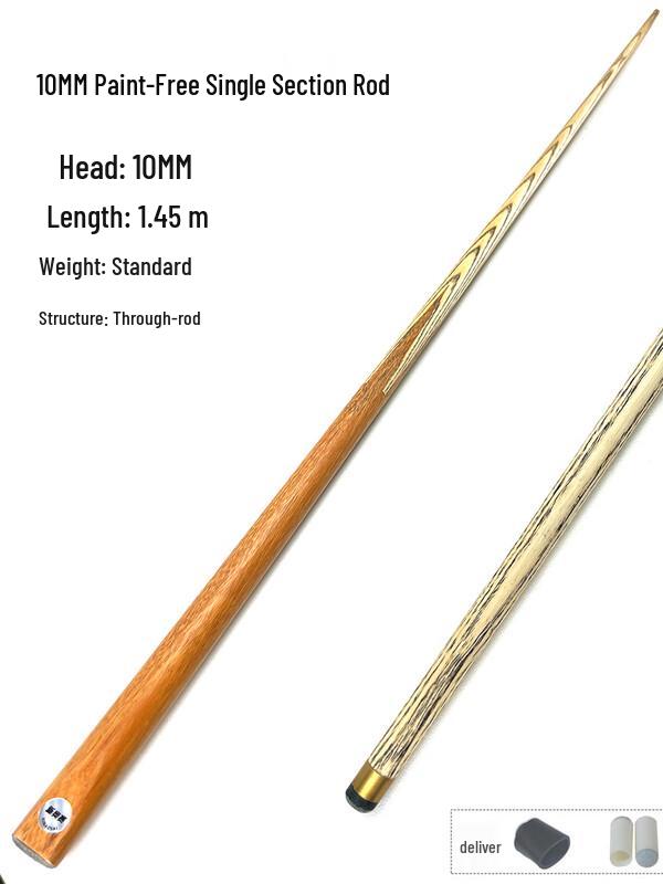 Orange Core 10mm Single-Section Pool Cue