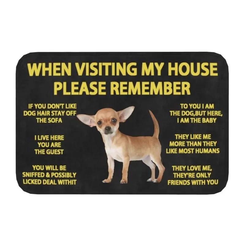 Please Remember Staffordshire Bull Terrier House Rules Doormat Mat Anti-Slip Kitchen Bath Living Room Entrance Rug Carpet