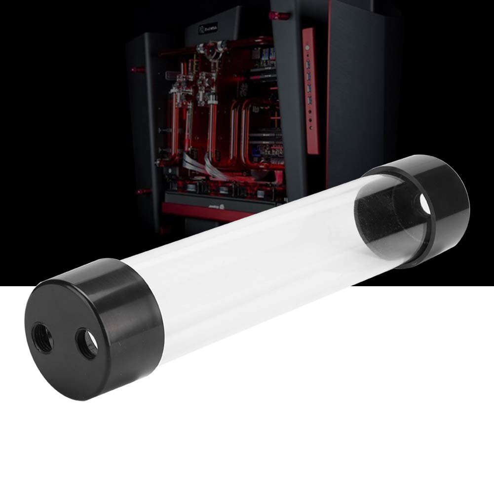 Computer Water Tank, 240mm Transparent Cylindrical Computer Water Cooling Tank, Practical Water Cooling Device with G14 Thread, Computer Accessories