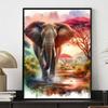 Diamond Painting Art Painting Set DIY Elephant Cross Stitch Round Gemstone Decoration Home Wall