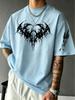 Unisex Gothic Tribal T Shirt Cotton Thorn Graphic Print Oversized Streetwear Vintage Casual Short Sleeve Tee Black Art Summer Top