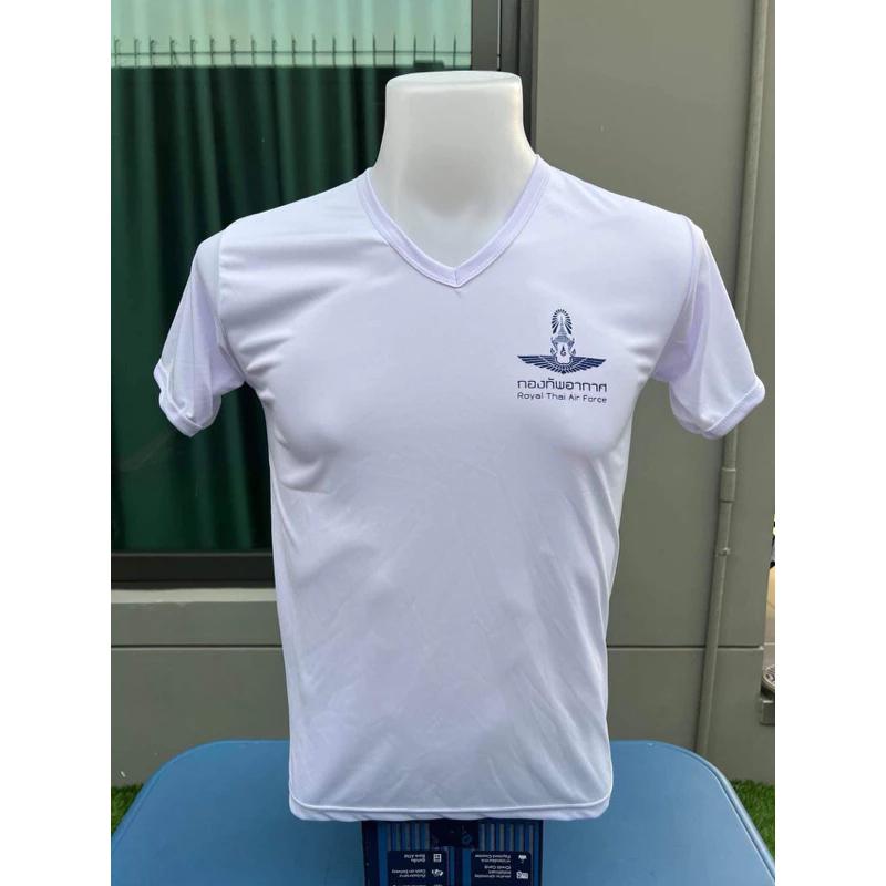 Royal Thai Air Force T-Shirt Militär Soldat Thailand Unterhemd V-Ausschnitt Druck Kurzarm Schnelltrocknend Uniform Herren Damen Unisex