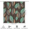 Leaf Pattern Shower Curtain Waterproof Polyester Fabric Bathroom Decor Customizable Size Various Colors Available Modern Functio
