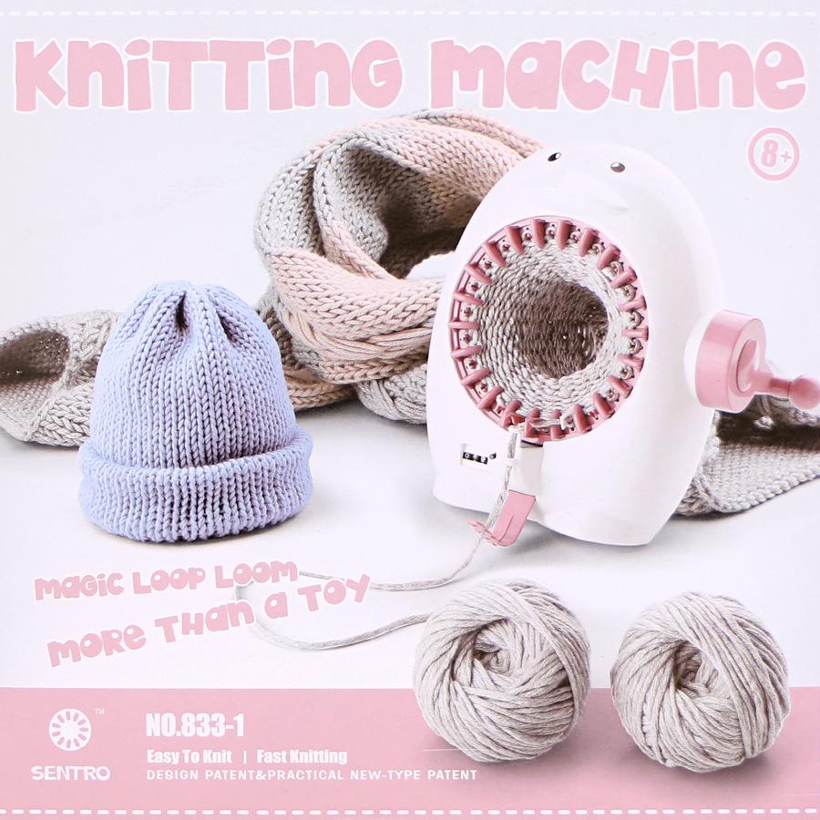 22-needle Hand Knitting Machine Complete Accessories Easy Operation for DIY Knitting Scarves Sweaters Hats Blankets Coasters