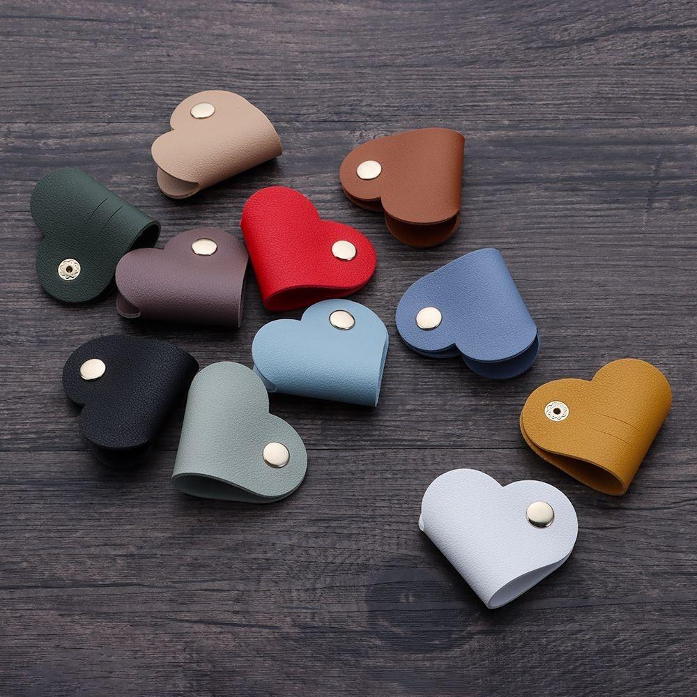 

Cable Protector Clip Heart Shaped Leather Cable Winder Charger Cable Organizer