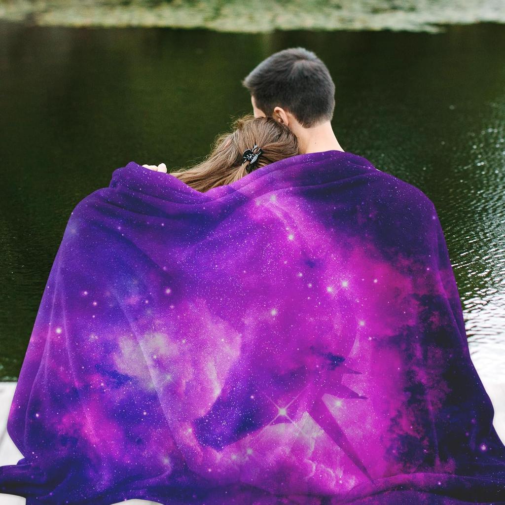 Galaxy Unicorn Blanket Soft Fleece Throw Fantasy Design Kids Room Decor Dreamy Home Decoration