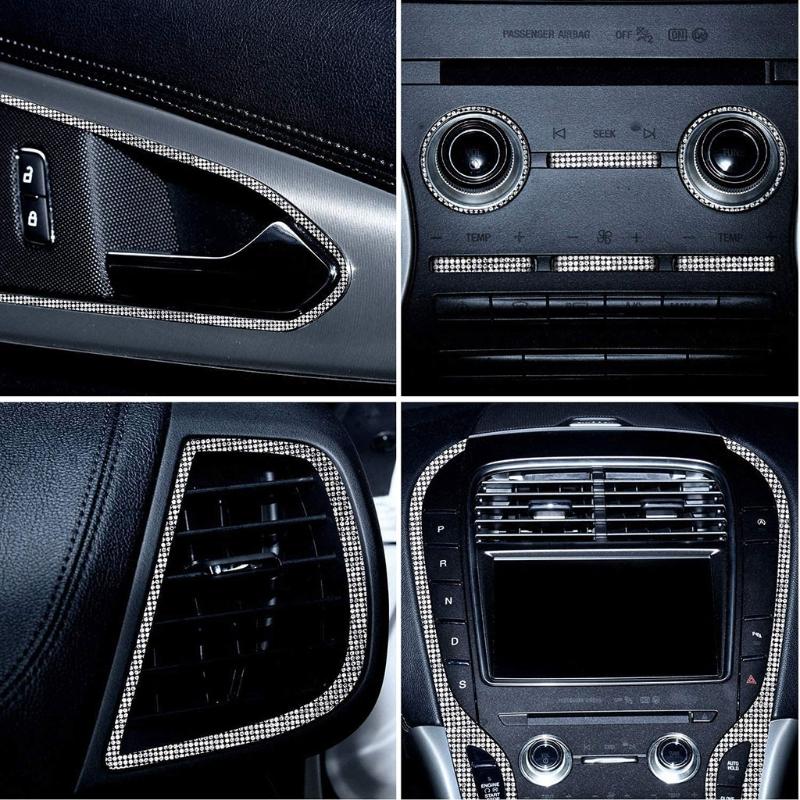 Decorazione in Cristallo Bling Bling con Forte Adesività Argento Adesivi Decorativi per Auto Telefono per Custodia Decorazione Scintillante